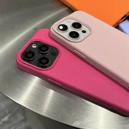 Luxury Matte Soft Leather Candy Phone Case For iPhone 15 Pro Max Case iPhone 16 14 13 11 12 Pro Max Liquid Silicone Rugged Cover