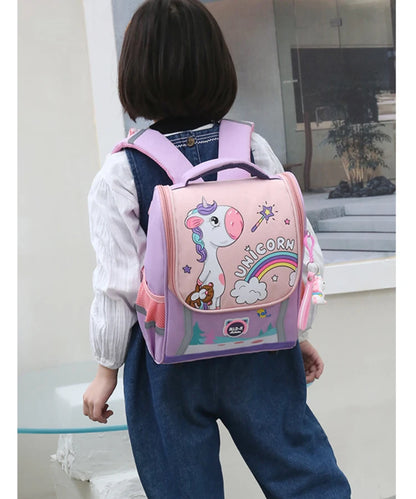 Waterproof Children Primary School Bags Cute Unicorn Rainbow Backpacks Kids Cartoon Animal Dinasour Shcoolbags for Kindergarten