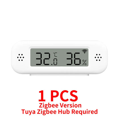 Tuya WiFi Zigbee 3.0 Temperature Humidity Sensor Hygrometer Thermometer App Remote Monitor Work With Yandex Alexa SmartLife