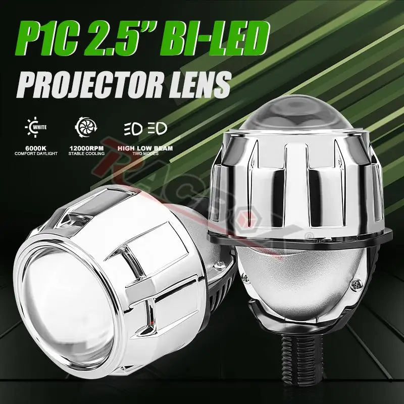 H4 H7 Bi LED Projector Lens 2.5 Inch LED Lights for H4 H7 9005 HB3 9006 HB4 Car Headlight Bulb Hi/Low Beam Retrofit Car Styling