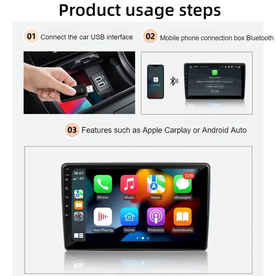 NEW mini Wireless CarPlay Android Auto Wireless Adapter Smart Mini Box Plug And Play WiFi Fast Connect Universal