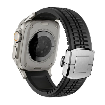 Silicone Band for Apple Watch Ultra 3/2 49mm Strap Men Sport Bracelet for Iwatch 11 10 9 8 7 6 5 Se 46mm 45mm 44mm  Watchband
