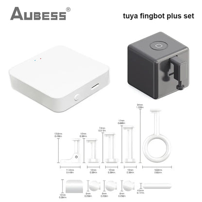 Tuya Zigbee Fingerbot Plus Smart Fingerbot Switch Button Pusher Smart Life Timer Voice Control Support Bluetooth Alexa Google