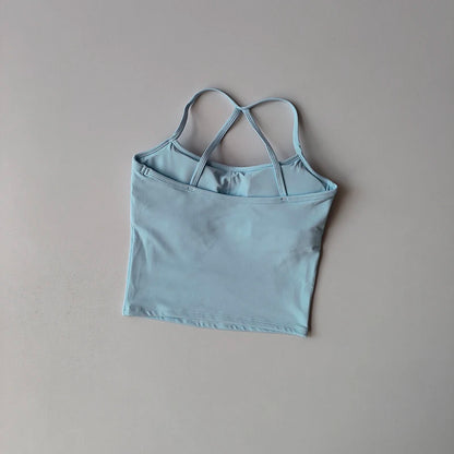 2PCS Gym Fitness Medium-intensity Sports Vest Beauty Back Yoga Suit Sports Bra Women Pilates Bra High Waist Hip Lift Shorts Set