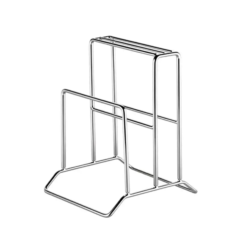 ♥Stainless Steel Kitchen Organizer Stand - Knife & Cutting Board Holder, Rounded Corner Countertop Storage Rack