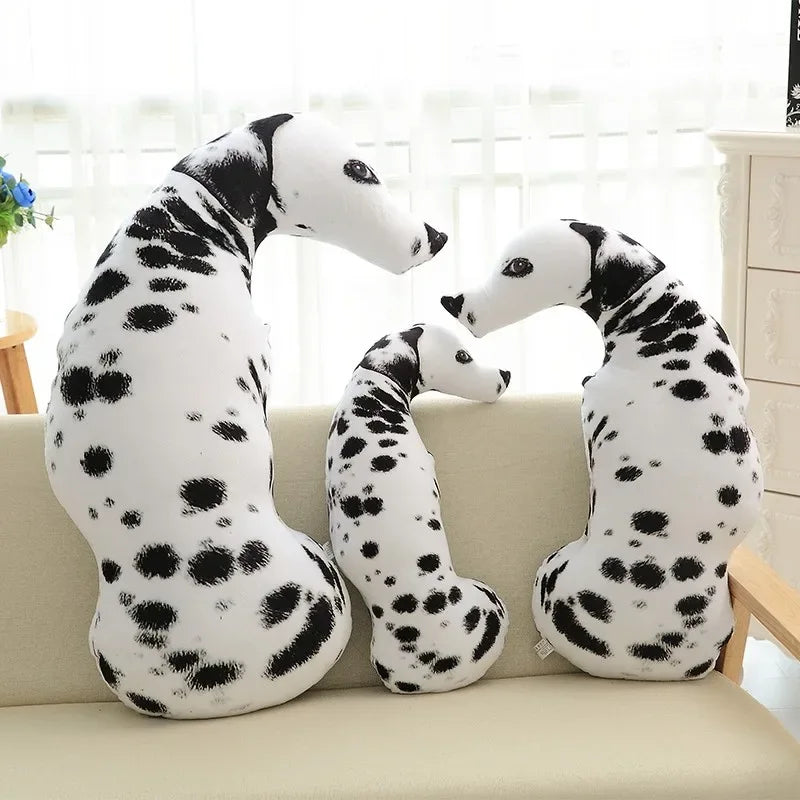 3D Cute Bend Dog Pillow 20CM Throw Lifelike Animal Funny Head Cosplay Children Favorite Toy Cushion Christmas Gift