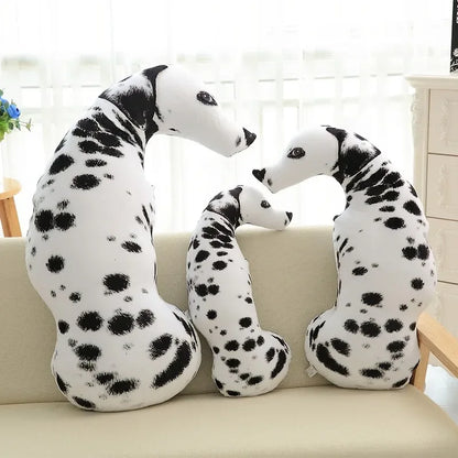 3D Cute Bend Dog Pillow 20CM Throw Lifelike Animal Funny Head Cosplay Children Favorite Toy Cushion Christmas Gift