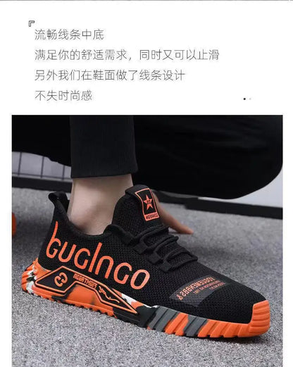 Men Sneakers Mesh Casual Shoes Lac-up Men Shoes Lightweight Vulcanize Shoes Walking Sneakers Man Running Gym Shoes2024