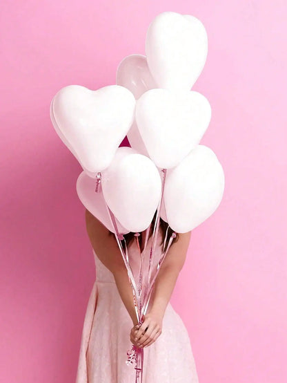 10/20Pcs Heart Shaped Balloons Red Pink Black Latex Balloon for DIY Valentine's Day Engagement Wedding Party Anniversary Decor
