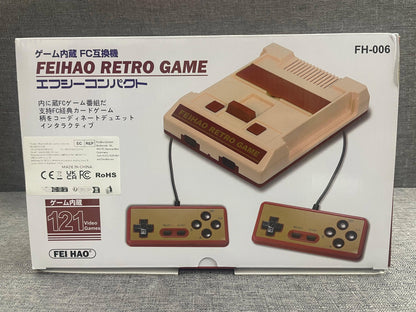 2025 8bit FH006 Retro AV output TV Video Game Console for FC/Dendy Games with 2pcs 1.5M Gamepads Built-in 121 Games