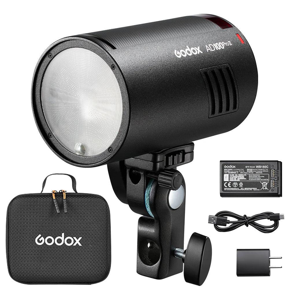 Godox AD II Series Out-door TTL Flash AD100/200/300/400/600PROII For Nikon Canon Sony Fuji Olympus LED Modeling Lamp