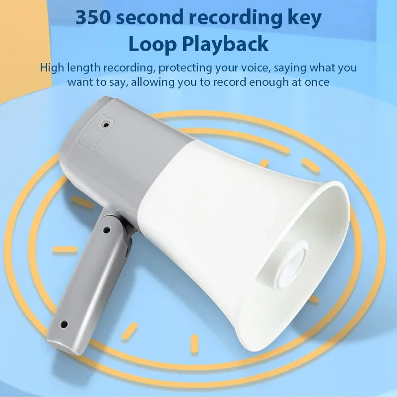 Megaphone Speaker Foldable Handle Portable Bullhorn For Selling Promotions Safe Drills Cheerleading Fans Coaches Outdoor Sports
