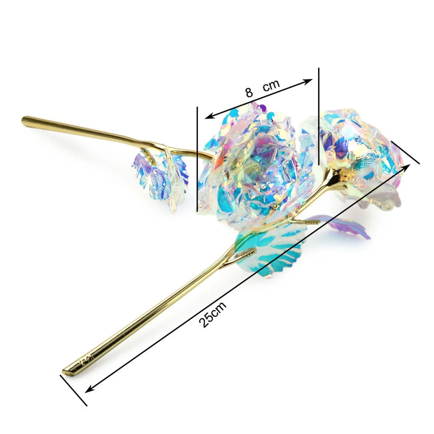5-50PCS Simulation Artificial Rose Flower Diy Foil Plated Rose Lasts Forever Love Wedding Decor Roses Valentine's Day Gift
