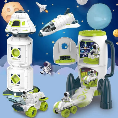 Puzzle Acousto Optic Space Toys Space Model Air Force Shuttle Space Station Rocket Aviation Series Toy Forkids Christmas Gift
