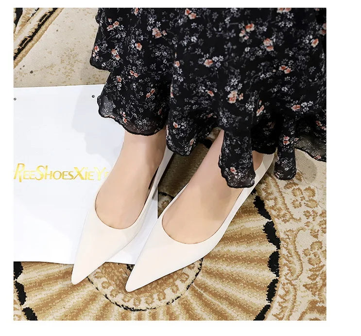 BIGTREE Shoes Women 4.5 Cm Heels Pointed Toe Woman Pumps Fashion Kitten Heels Large Size 34-43 Sexy Mid Heeled Female Shoes 2026