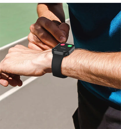 LIGE New Heart Rate Health Smartwatch Men Women 2.01" Bluetooth Call Music Smart Watches Ladies Sports Fitnesss Smart Watch Gift