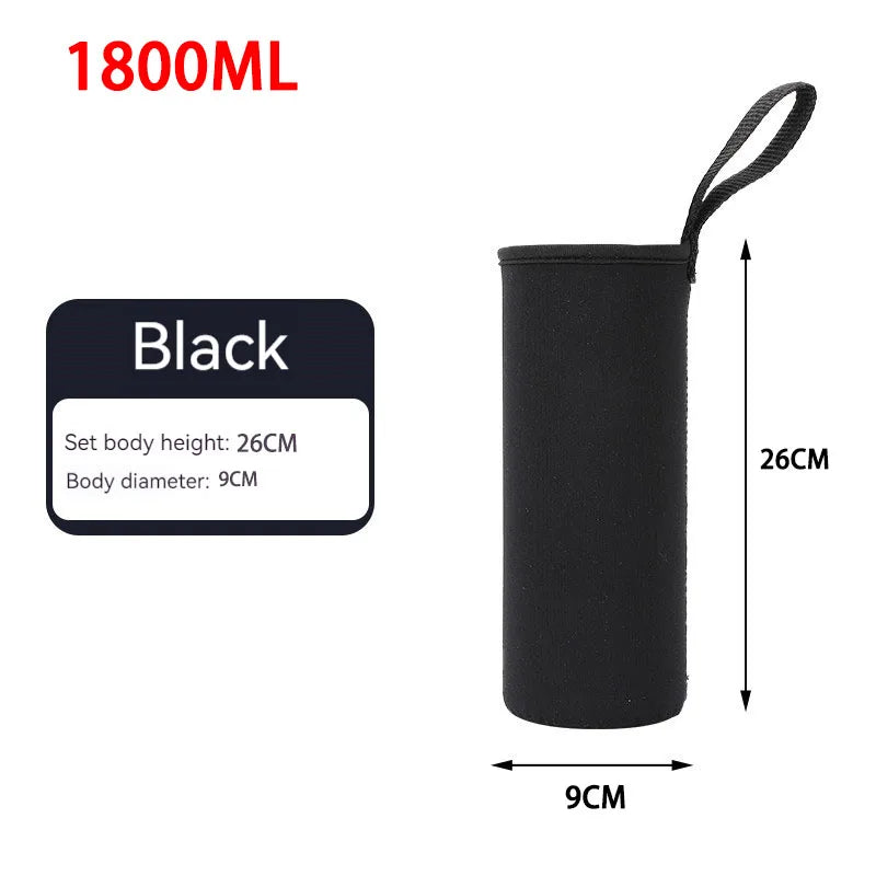 750ML/1000ML/1500ML Portable Water Bottle Insulated Neoprene Holder Pouch Bag Travel Thermos Cup Cover With Adjustable Strap