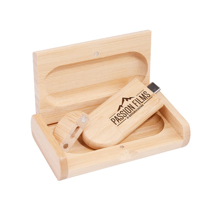 2 IN 1 TYPE-C USB 3.0 Flash Drive 128GB Free Custom Logo Pen Drive 64GB Wooden Pendant Memory Stick 32GB Creative Wedding Gift