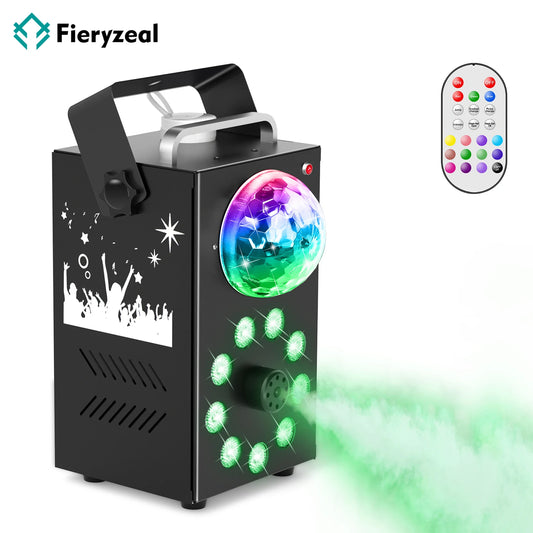 Fieryzeal 700W Smoke Machine Stage Lighting RGB LED Colorful Fog Machine Remote Control Fogger for DJ Disco Party KTV Halloween