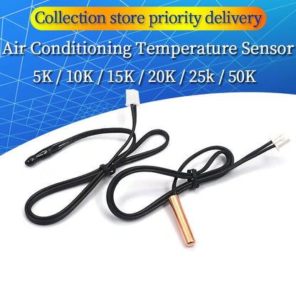 Air Conditioning Temperature Sensor 5K 10K 15K 20K 25k 50K Air Conditioner Tube Sensor Rubber Head Copper Head