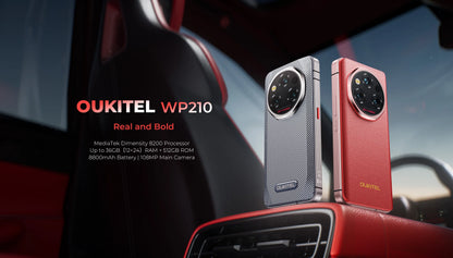 OUKITEL WP210 8800mAh 45W Rugged Phone - MTK 8200, 36GB+512GB, 6.7" FHD+, NFC, 108MP Camera Android15 5G Smartphone