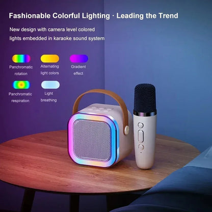 Karaoke Wireless Portable Bluetooth Speaker With Microphone Machine Mini Lamp Caixa De Som Sound Box Music Small Blootooth Mp3