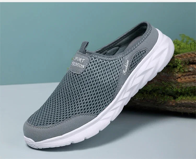 YRZL Hot Sale Men Half Slipper High Quality New Design Mesh Shoes Breathable Outdoor Sandals Comfortable Couples Walking Shoes