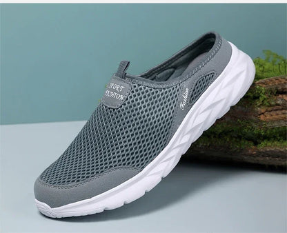 YRZL Hot Sale Men Half Slipper High Quality New Design Mesh Shoes Breathable Outdoor Sandals Comfortable Couples Walking Shoes
