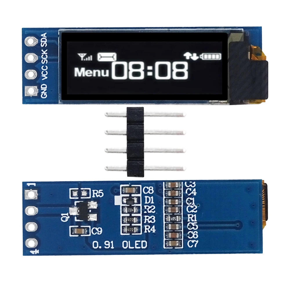 0.91 Inch OLED Module 0.91" White/Blue 128X32 OLED LCD LED Display Module IIC Communicate for Ardunio