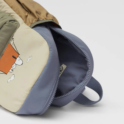 New Embroidery Sun Long Neck Small Dinosaur Backpack Hook Hair Embroidered Cartoon Canvas Kindergarten Children Backpack