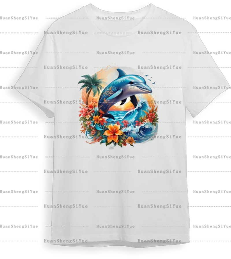 Color Fluid Painting Ironing Sticker Clothes DTF Fashion T-shirt Hoodie DIY Jacket Patch Hot Paste Paper