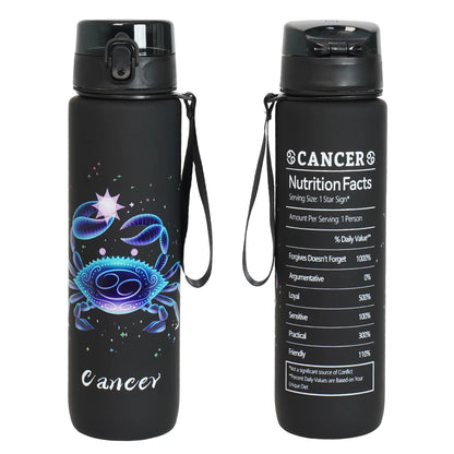 12 zodiac Aquarius 1L outdoor activity leak-proof plastic cup portable water bottle birthday gift holiday gift