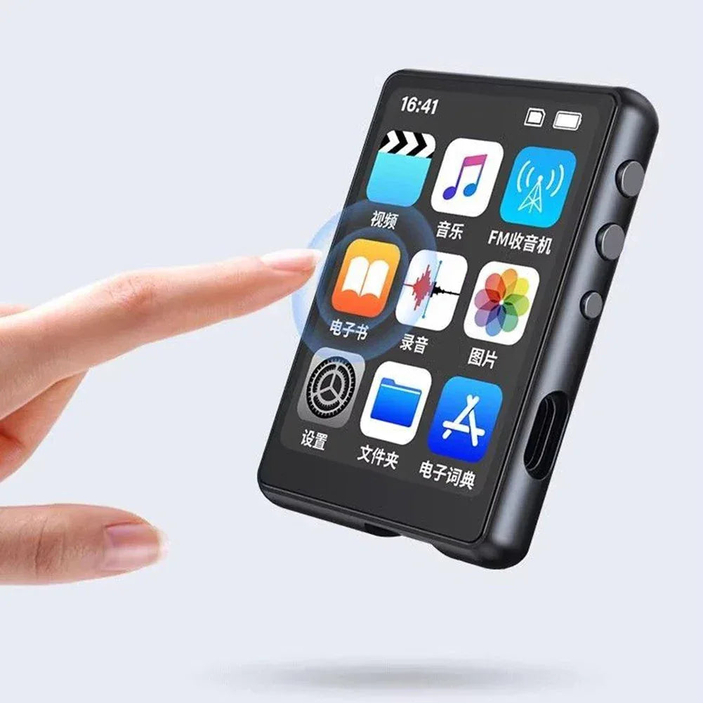 MP3 MP4 Player Lossless Music Player Full Touch Screen Bluetooth-Compatible HiFi MP4 Walkman with Speaker FM/E-book/Recorder