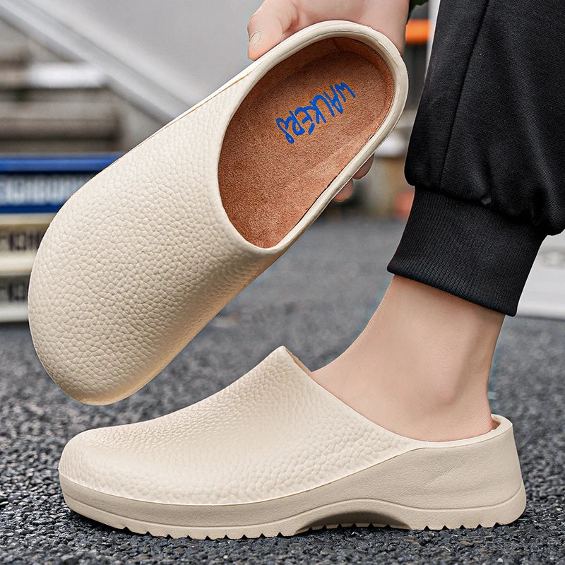 Men Chef Shoe Slippers Couples Garden Clogs Women Water Proof Cozy Sandals For Pet Workers Outdoor Fishing Shoes Doctor Shoes