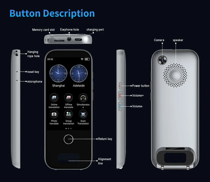 Scan Translation Machine Support 148 Language Translator Device AI Translator With ChatGPT Translator offlin Translation Tourism