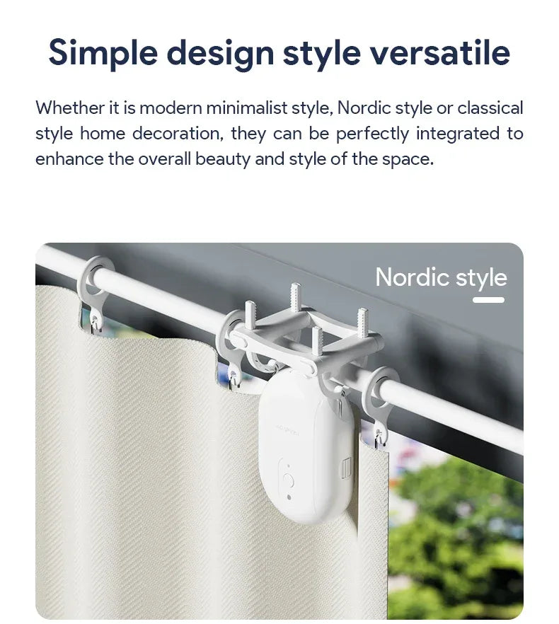 Tuya Zigbee/Bluetooth Track Curtain Robot Tuya Smart Rail Curtain Robot Smart Curtain Pusher Robot Support Siri Alexa Voice