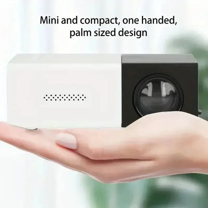 Portable Mini Projector with Full HD 1080P Support -Includes Remote Control, USB-Powered, Ideal for Smartphones, and USB Devices
