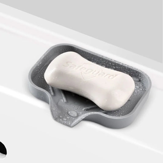 1pcs Sink Silicone Tray With Drain Soap Sponge Storage Holder Countertop Sink Scrubber Brush Soap Storage Rack Kitchen Organizer by PDG ibma