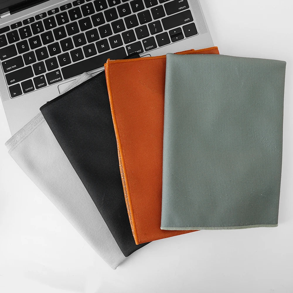 Protective Wrap Soft Cleaning Cloth for Camera Lens Tablet Dustproof Self Adhesive Lens Wrapping Foldable Cloth Camera Bag