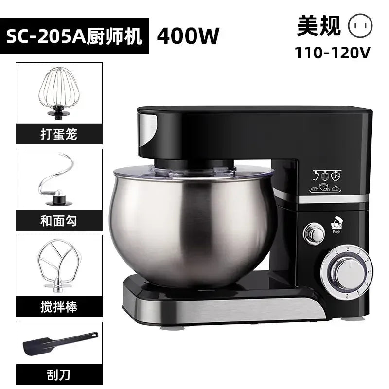 110V/220V Dragon Stand Mixer Small Household Multi-function Dough Kneader Cream Whisker Automatic LAB