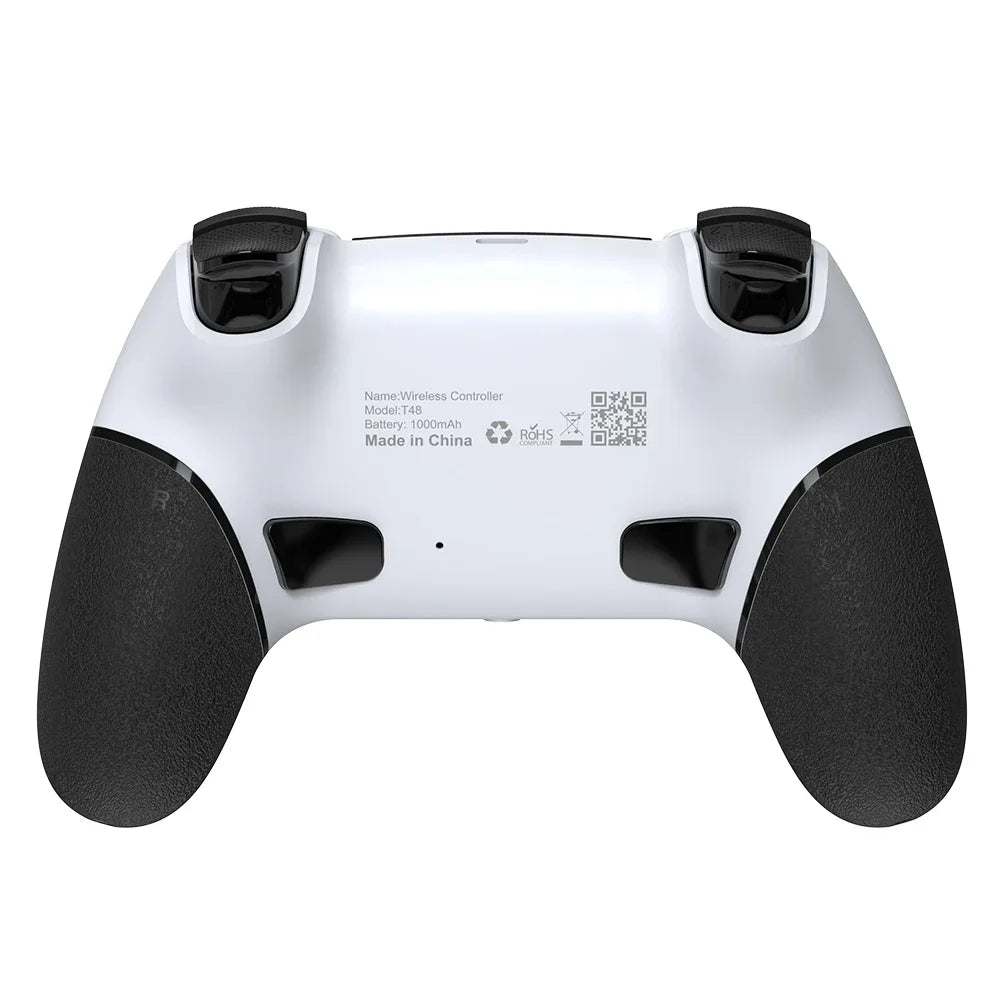 Wireless Gaming Controller 6 Axis Gyro Bluetooth Console Controller Macros Turbo Dual Vibration Hall Effect Joystick for PS4