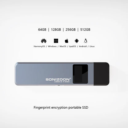 New 2.0 Fingerprint Encryption Solid State USB Flash Drive1TB/512GB/256GB Protection Data Privacy  Usb флешка  Pendrive