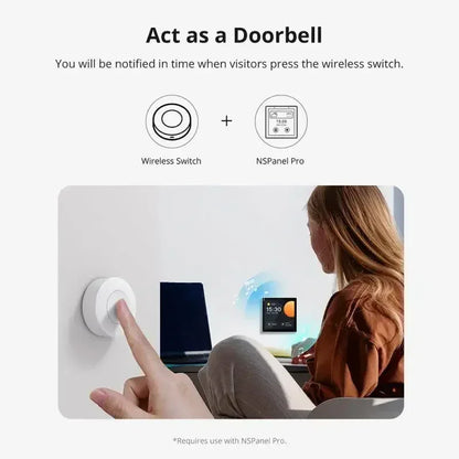 SONOFF SNZB-01P SNZB 01P Sonoff Wireless Switch Zigbee Scene Switch Two Way Control Act As Doorbell Emergency Button Via Google