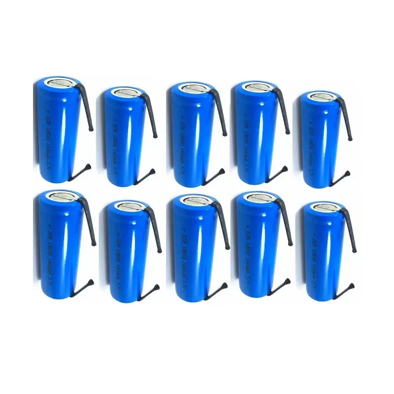 3.7V 18500 rechargeable lithium battery 1400mAh rechargeable battery flashlight strong lighting power tool battery