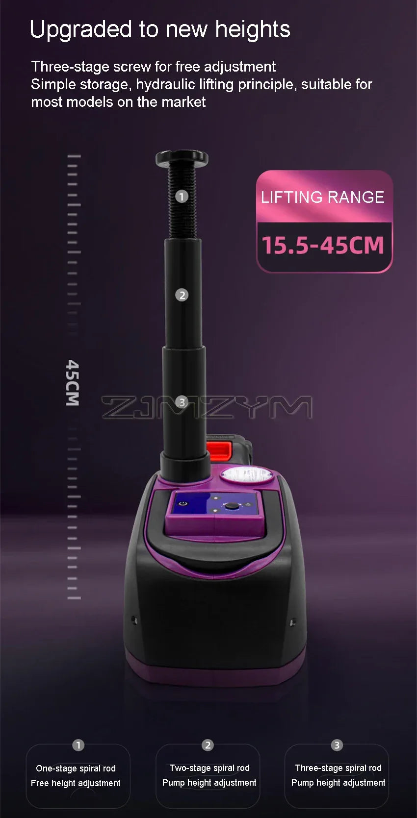12V 5Ton 150W Rated Power Car Electric Tire Lifting Car Wireless Jacks Wrench Hydraulic Car Floor Jack with Remote control