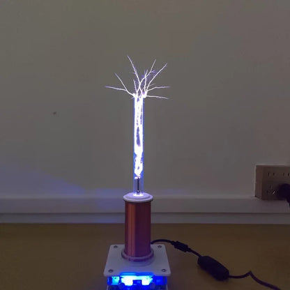 Wishcolor YSKJ-36 Blue/Golden Double Class E Tesla Coil with 10cm Thin Arc Support Music Bluetooth Playback