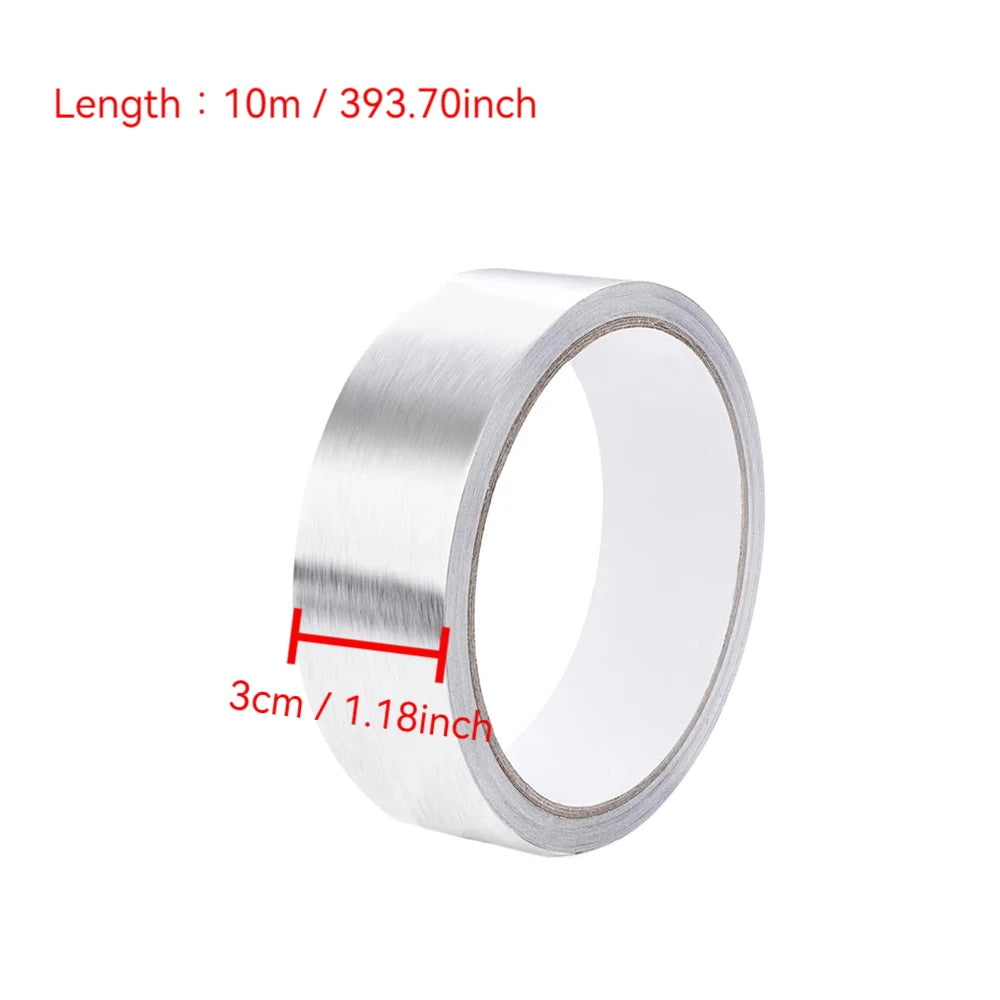5-20m Kitchen Aluminum Foil Tape Waterproof Heat Resistant Heavy Duty 3/5cm Width Self Adhesive Seal Tape for Stove Gap Repair