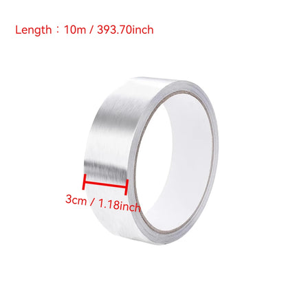 5-20m Kitchen Aluminum Foil Tape Waterproof Heat Resistant Heavy Duty 3/5cm Width Self Adhesive Seal Tape for Stove Gap Repair