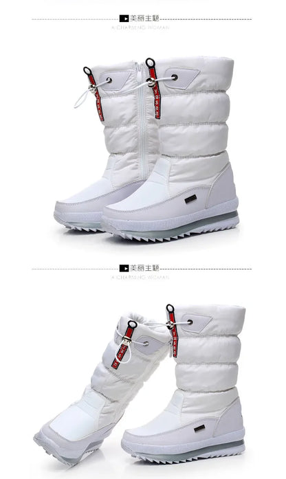 Winter Boots Thick Plush Waterproof Non-slip Boots Fashion Women Winter Shoes Warm Fur Botas mujer Women Snow Boots Platform