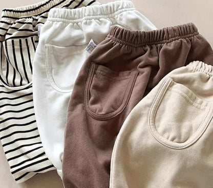 2025Spring Autumn New Baby PP Pants 1-5Y Boys Girls Cotton Striped Loose Harem Trousers Toddler Daily Infant Wear Kids Clothing